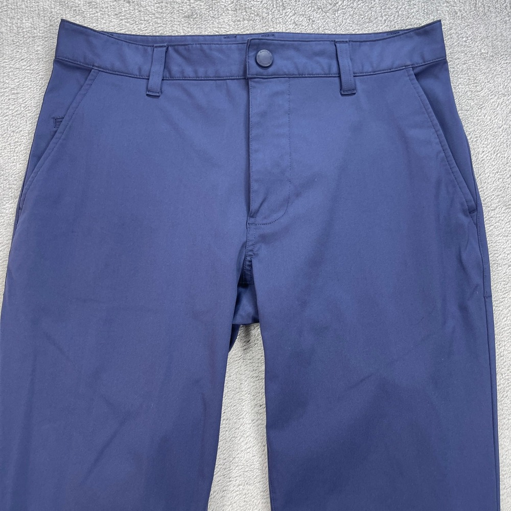 Rhone Pants Men 30x33 Blue Commuter Slim Fit Performance Chino Stretch Trousers - Picture 2 of 15